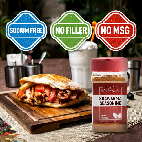 Eastanbul Shawarma Seasoning 7.1oz Shawarma Spice Blend, All-in-One Baharat Spice Blend of Middle Eastern Spices & Mediterranean Spices, Perfect f...